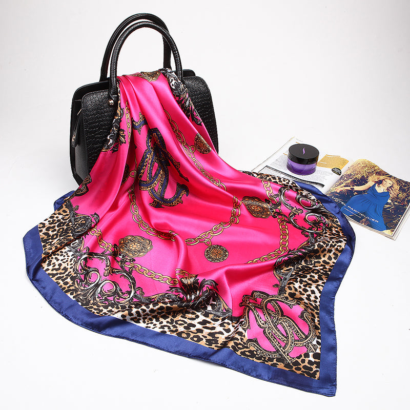 Pink Leopard Scarf