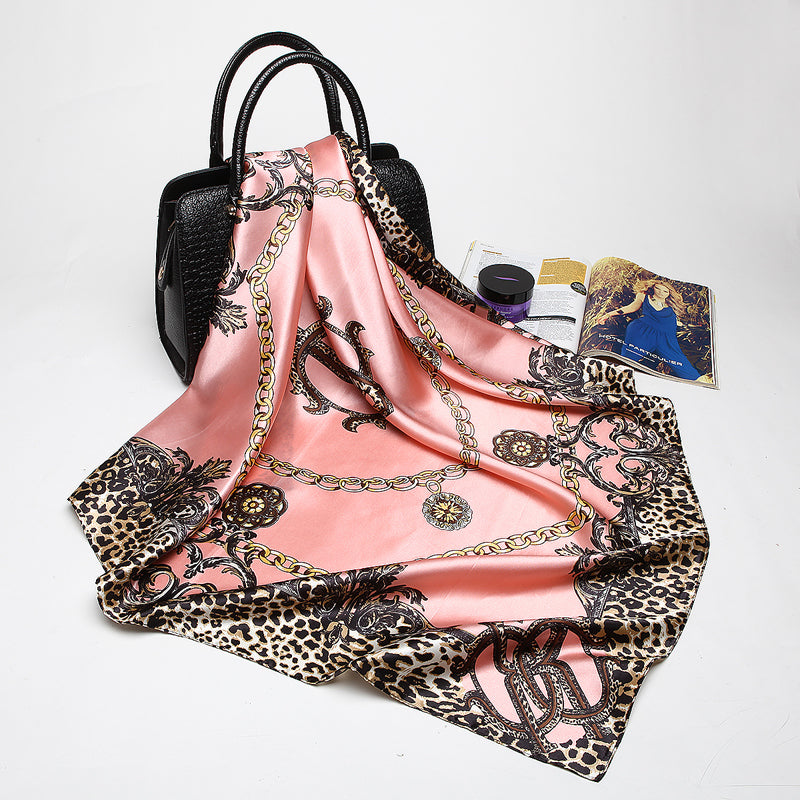 Pink Leopard Scarf