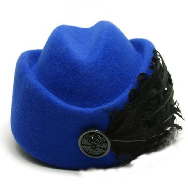Deluxe Feather Stewardess Hat