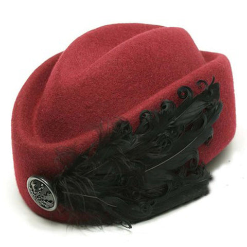Deluxe Feather Stewardess Hat