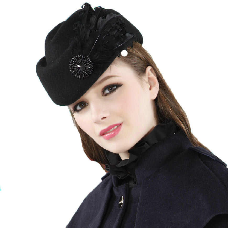 Deluxe Feather Stewardess Hat