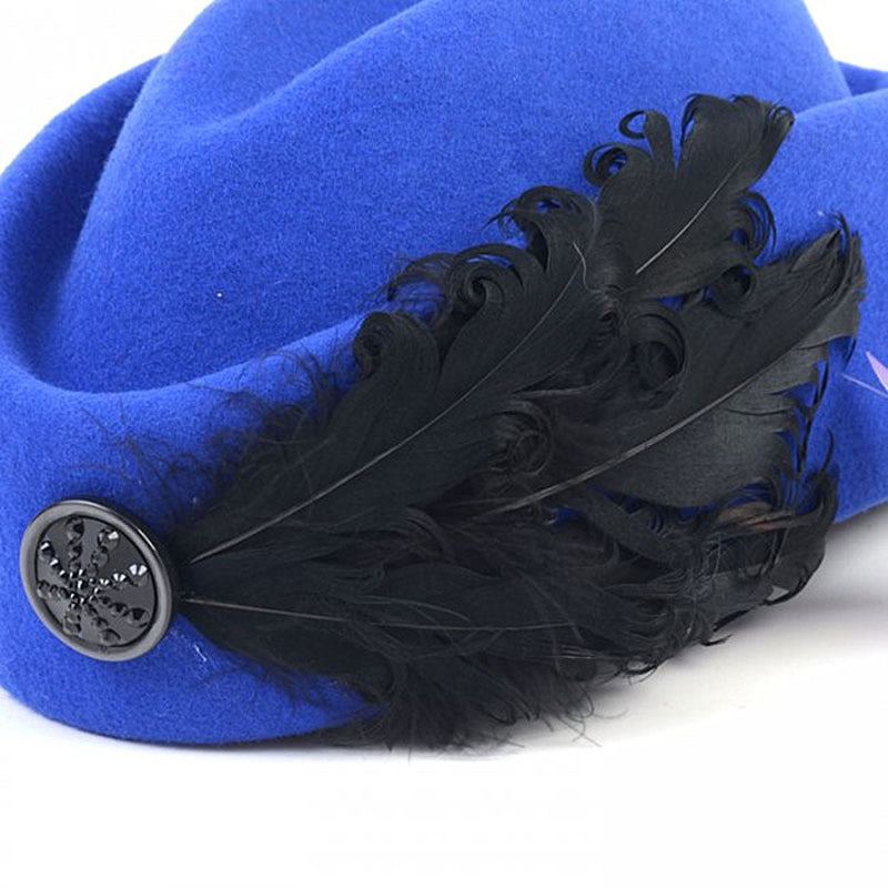 Deluxe Feather Stewardess Hat