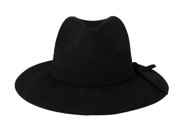 Vintage Wool Crushable Black Fedora