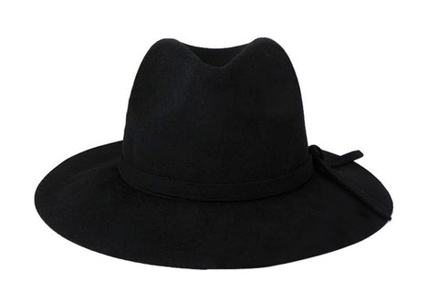 Vintage Wool Crushable Black Fedora