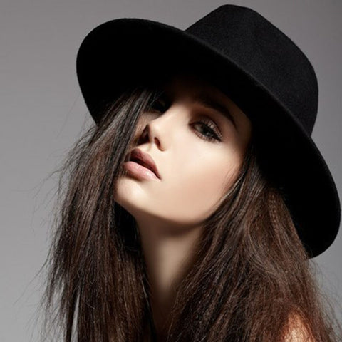 Vintage Wool Crushable Black Fedora