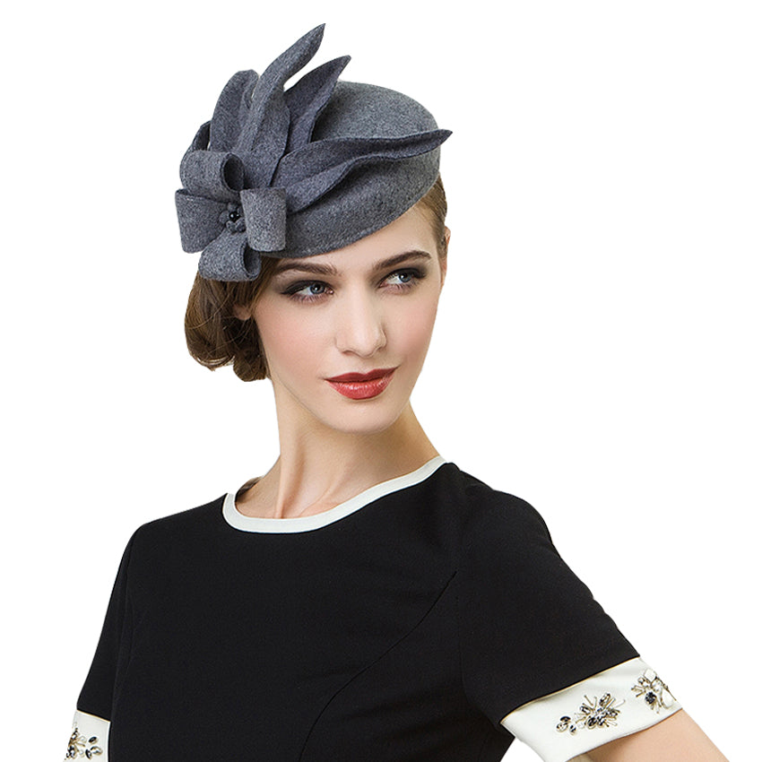 Women Fascinators Pillbox Wool Hat