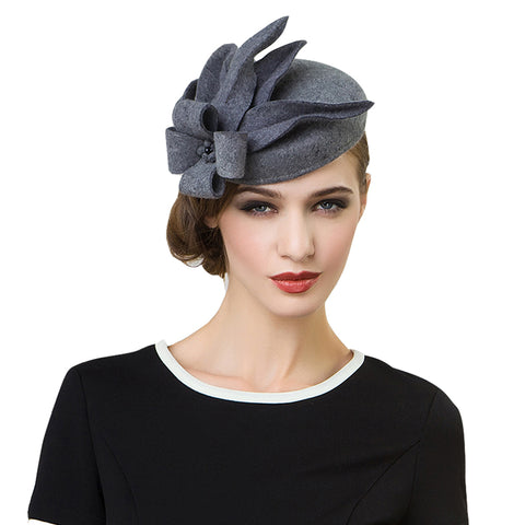 Women Fascinators Pillbox Wool Hat