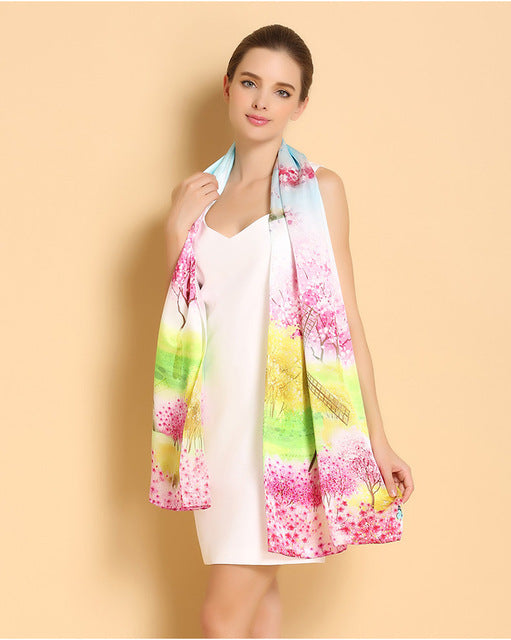 Women Silk Seasonal Scarf