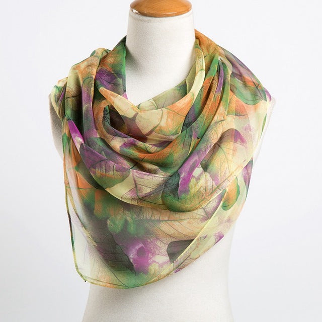 Leaves Silk Scarf