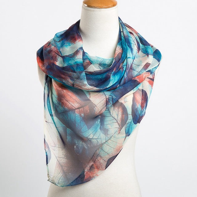 Leaves Silk Scarf