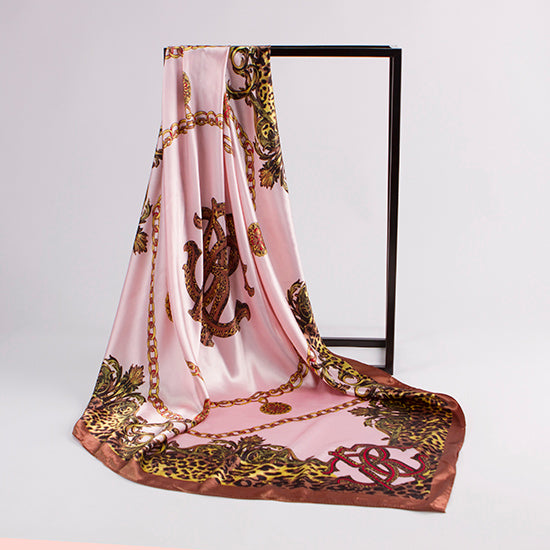 Pink Leopard Scarf