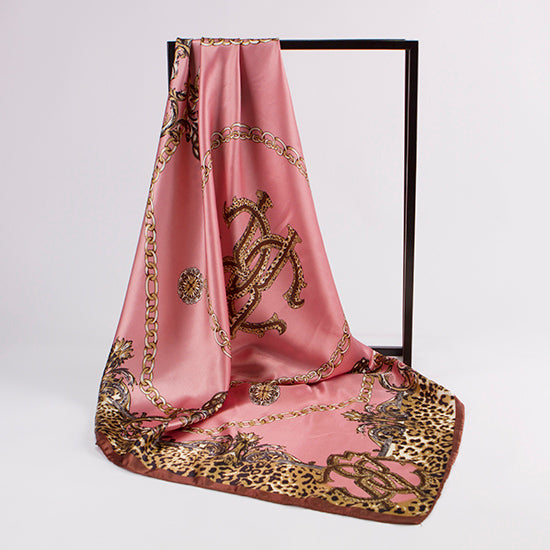 Pink Leopard Scarf