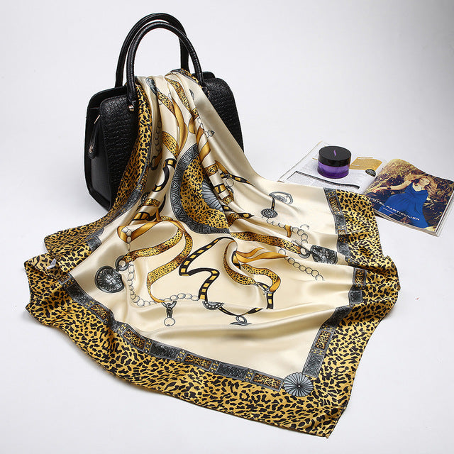 Pink Leopard Scarf