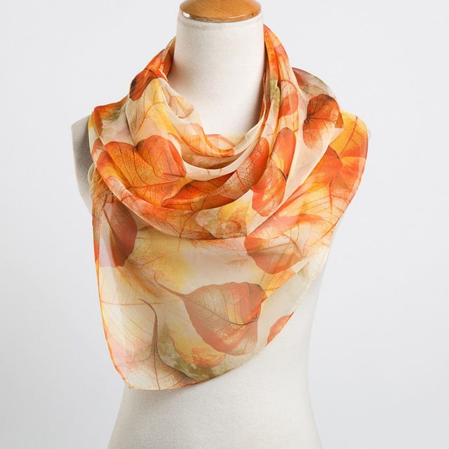Leaves Silk Scarf