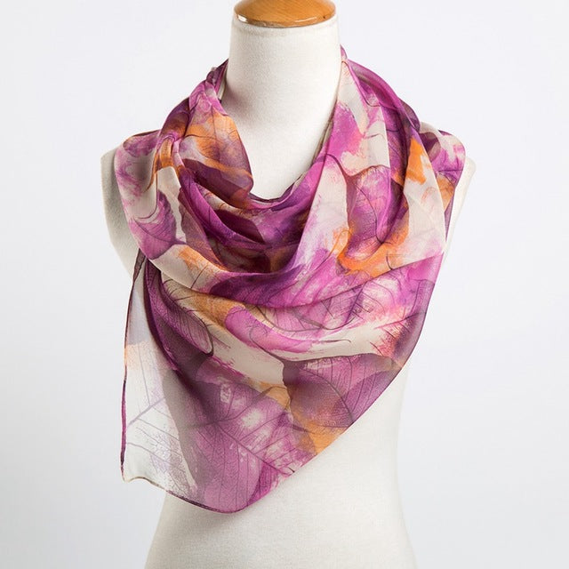 Leaves Silk Scarf