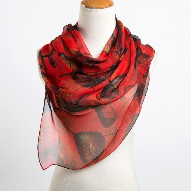 Leaves Silk Scarf