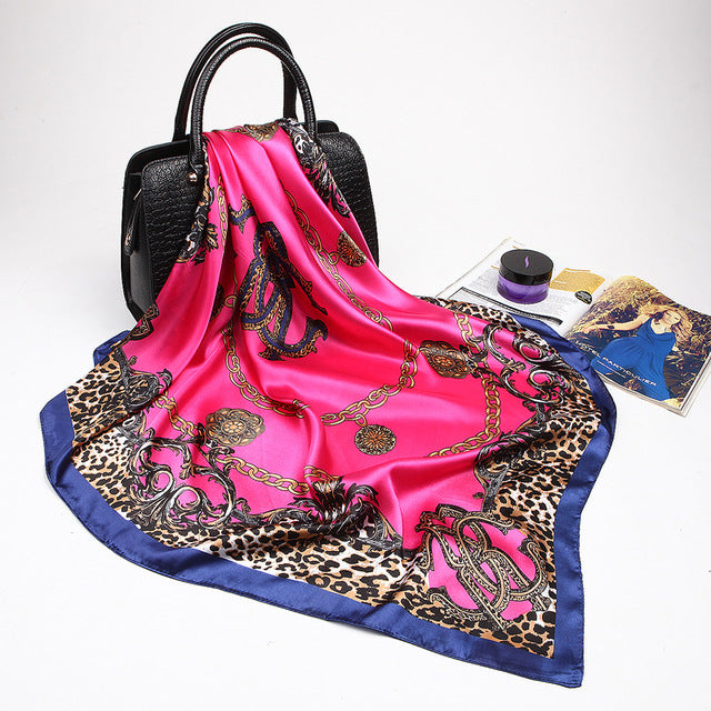 Pink Leopard Scarf