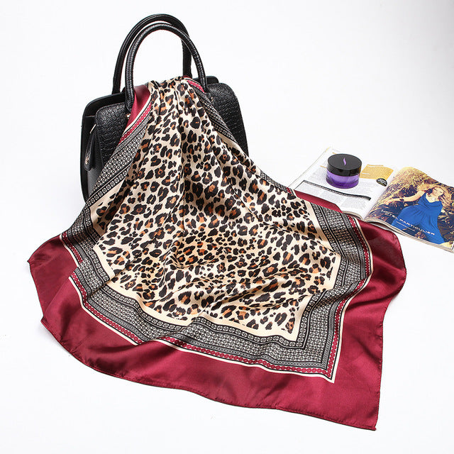 Pink Leopard Scarf