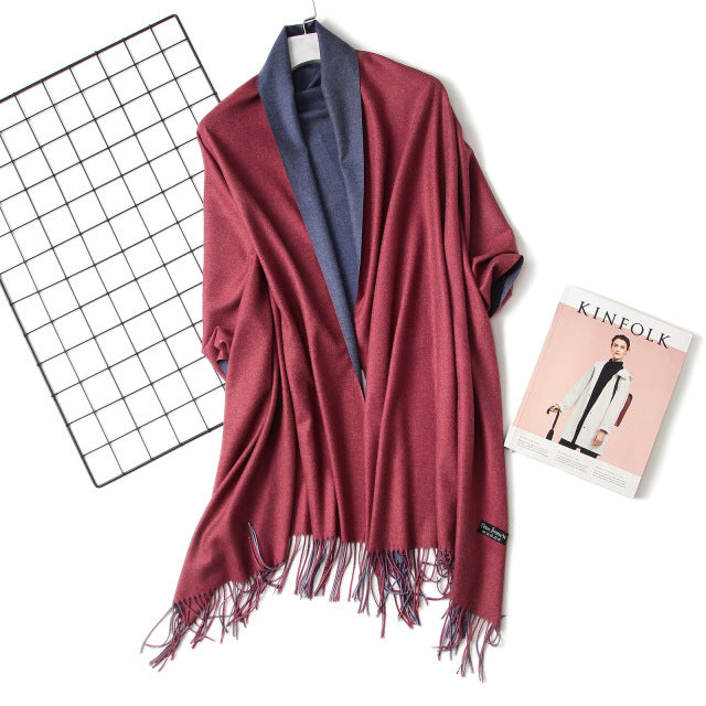 Double-Side Soft Cashmere Scarf